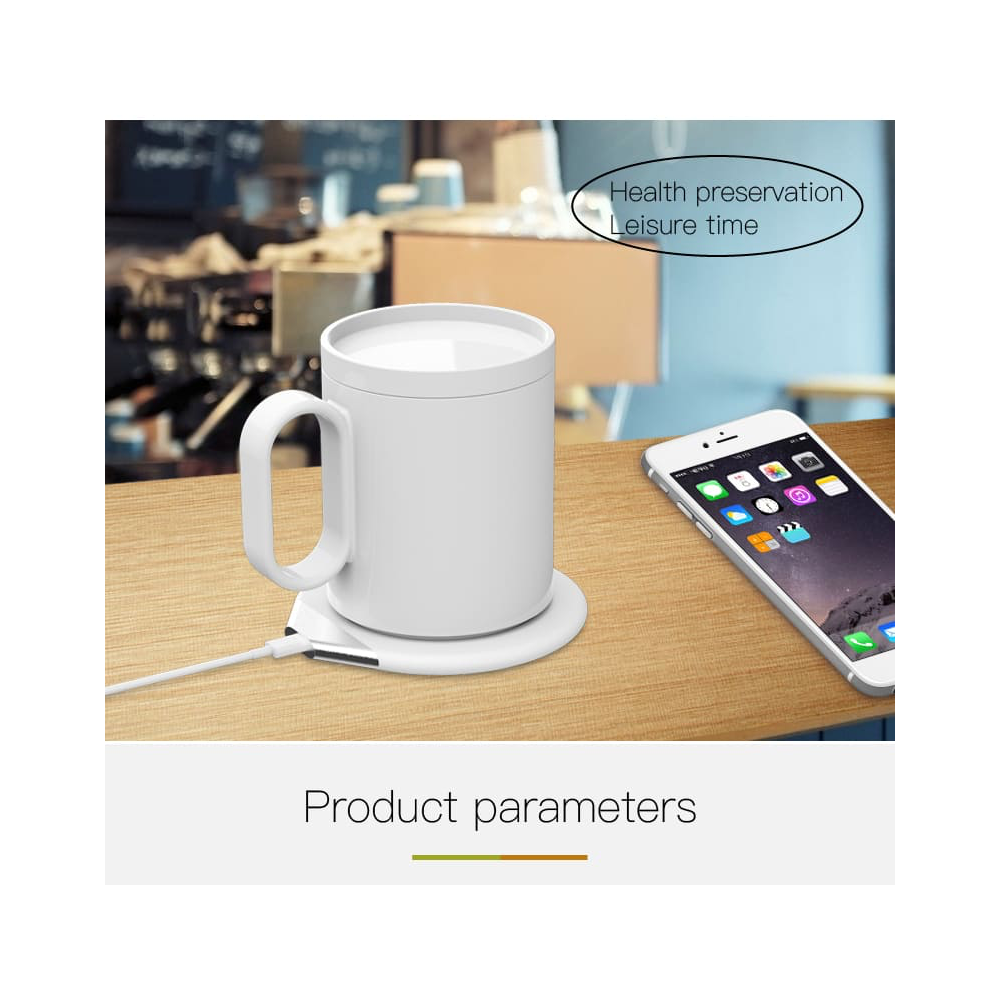 Personalized Smart Mug Warmer with Wireless Charger – 55°C Temperature Control - Image 2