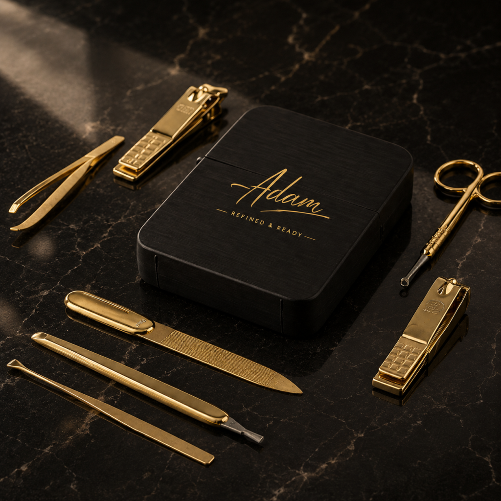 Premium Gold Manicure Set – 7-in-1 Personal Grooming Kit