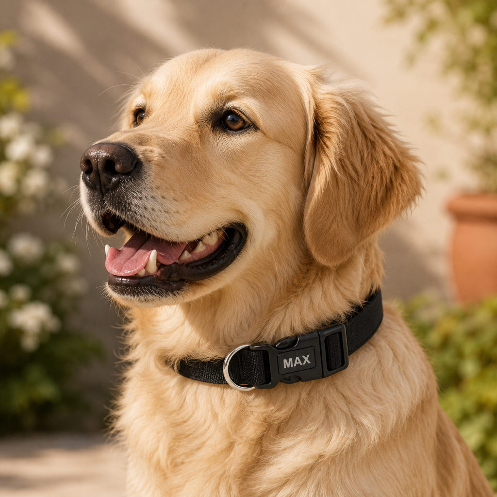 Personalized Adjustable Pet Collar with Leash Hook