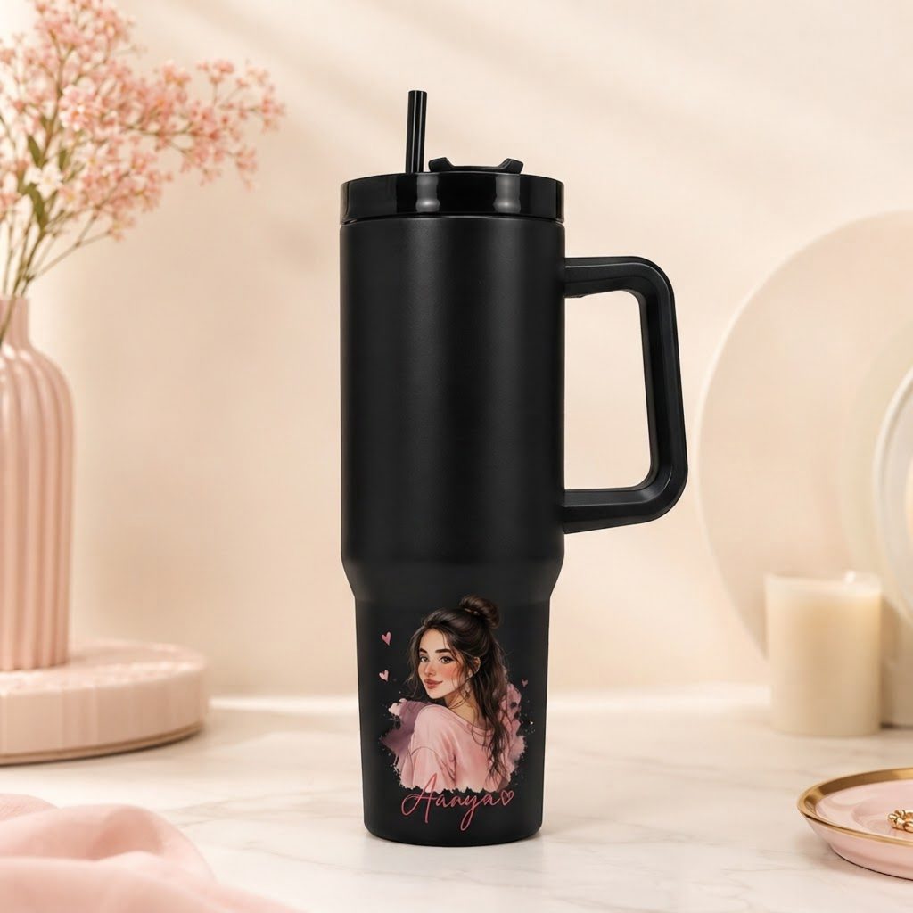 Personalized 1200ml Insulated Tumbler - Black