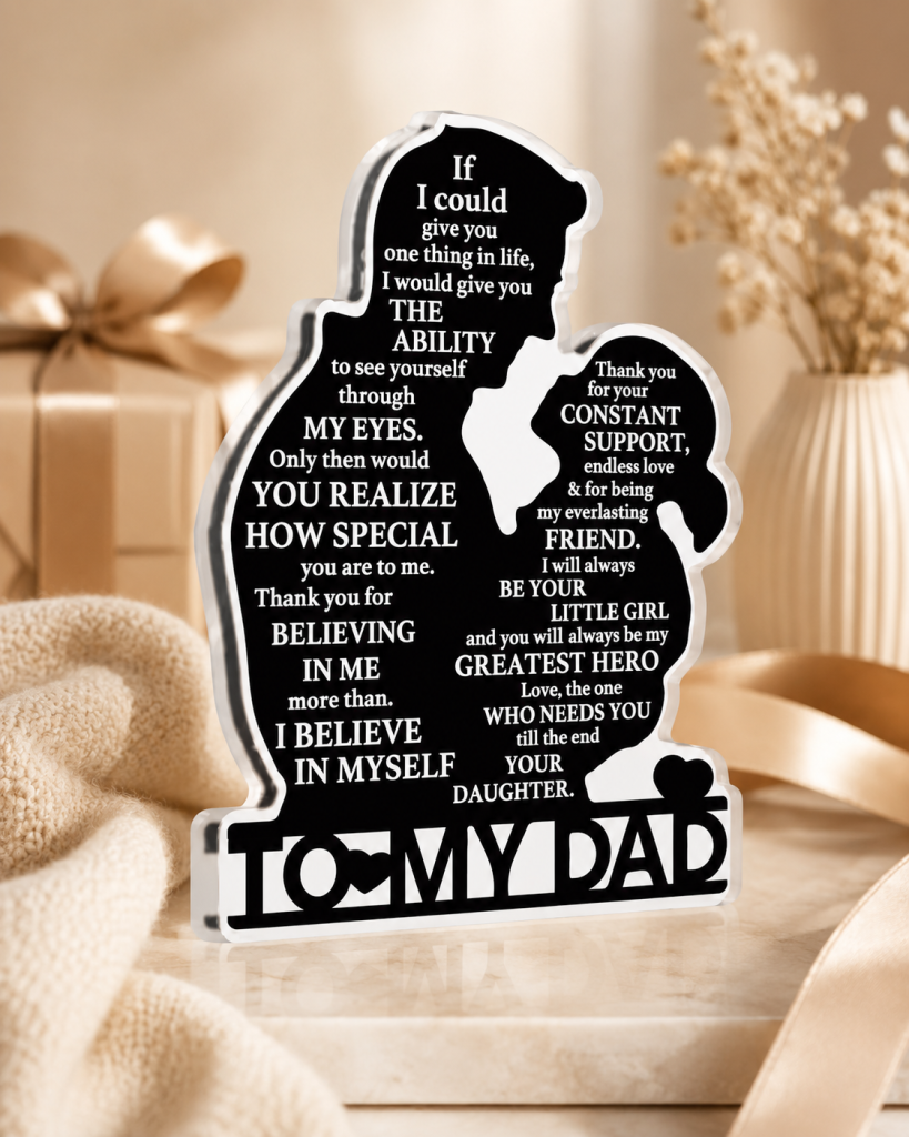 Personalized Dad Silhouette Acrylic Keepsake