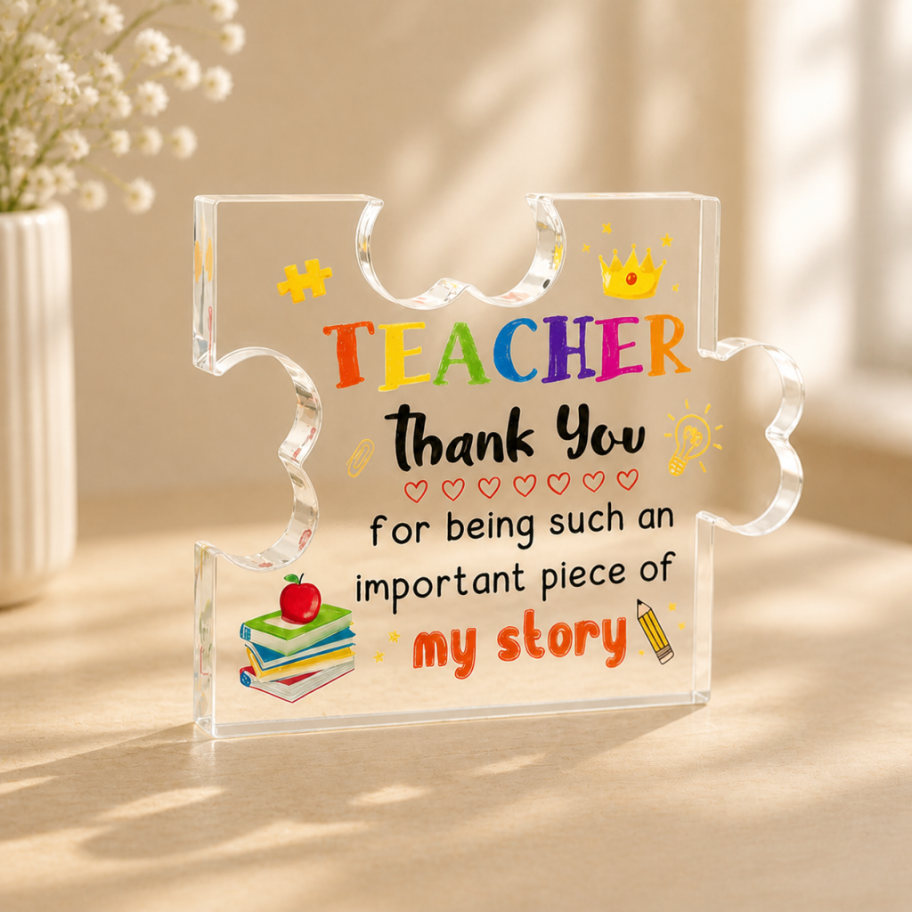 Personalized Teacher Thank You Puzzle Acrylic Keepsake