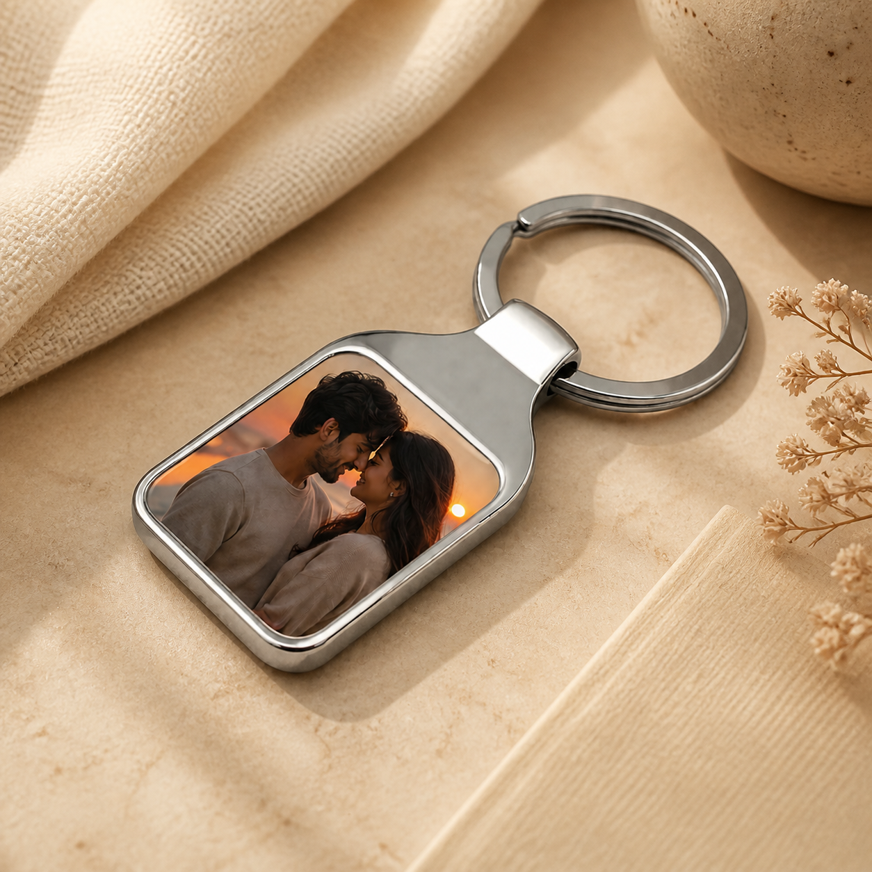 Personalised Metal Keychain with Double-Sided Logo