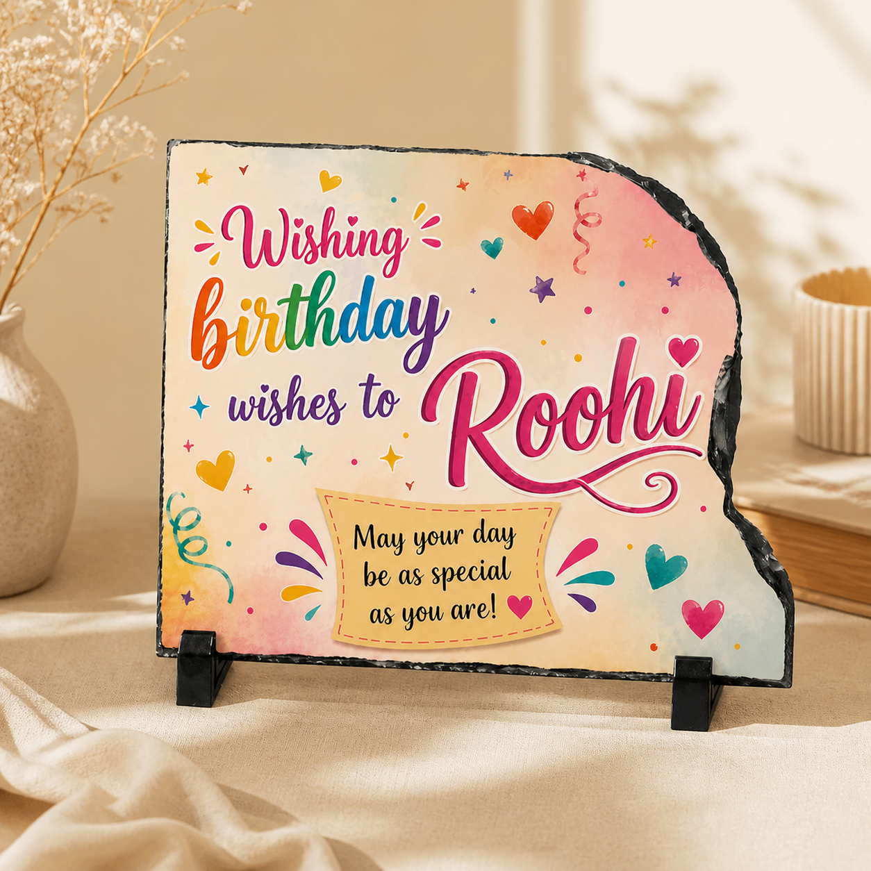 Personalized Rock Slate Memento