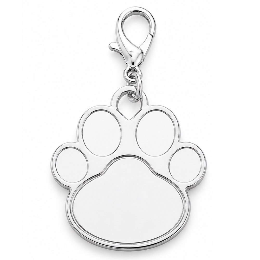 Personalized Pet Paw Charm Tag – Yellow