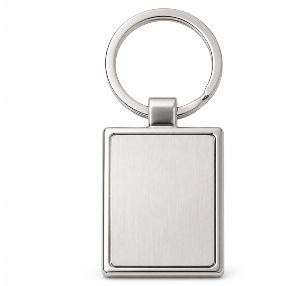 Personalized Rectangular Metal Keychain