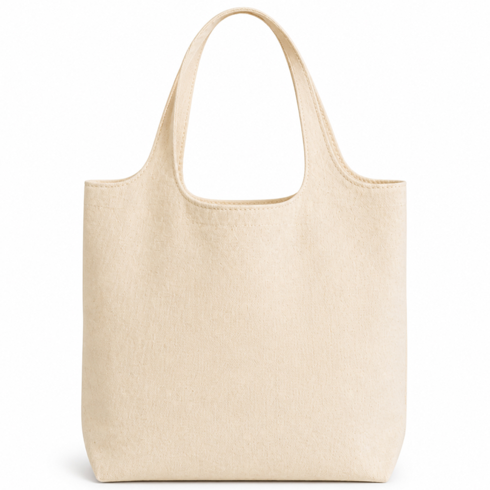 Personalized Recycled Cotton Bag with Front Pocket