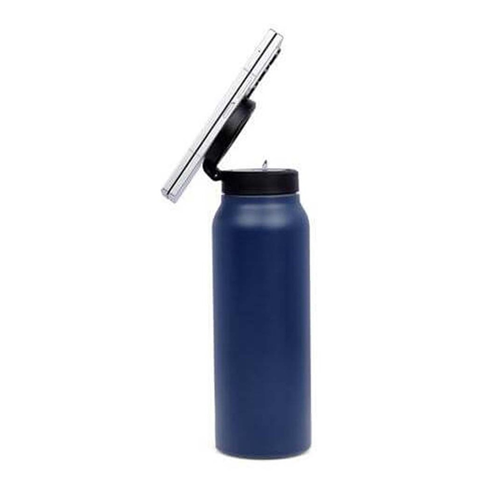 Personalized 760ml Magnetic Phone Holder Insulated Water Bottle - Blue - Image 3