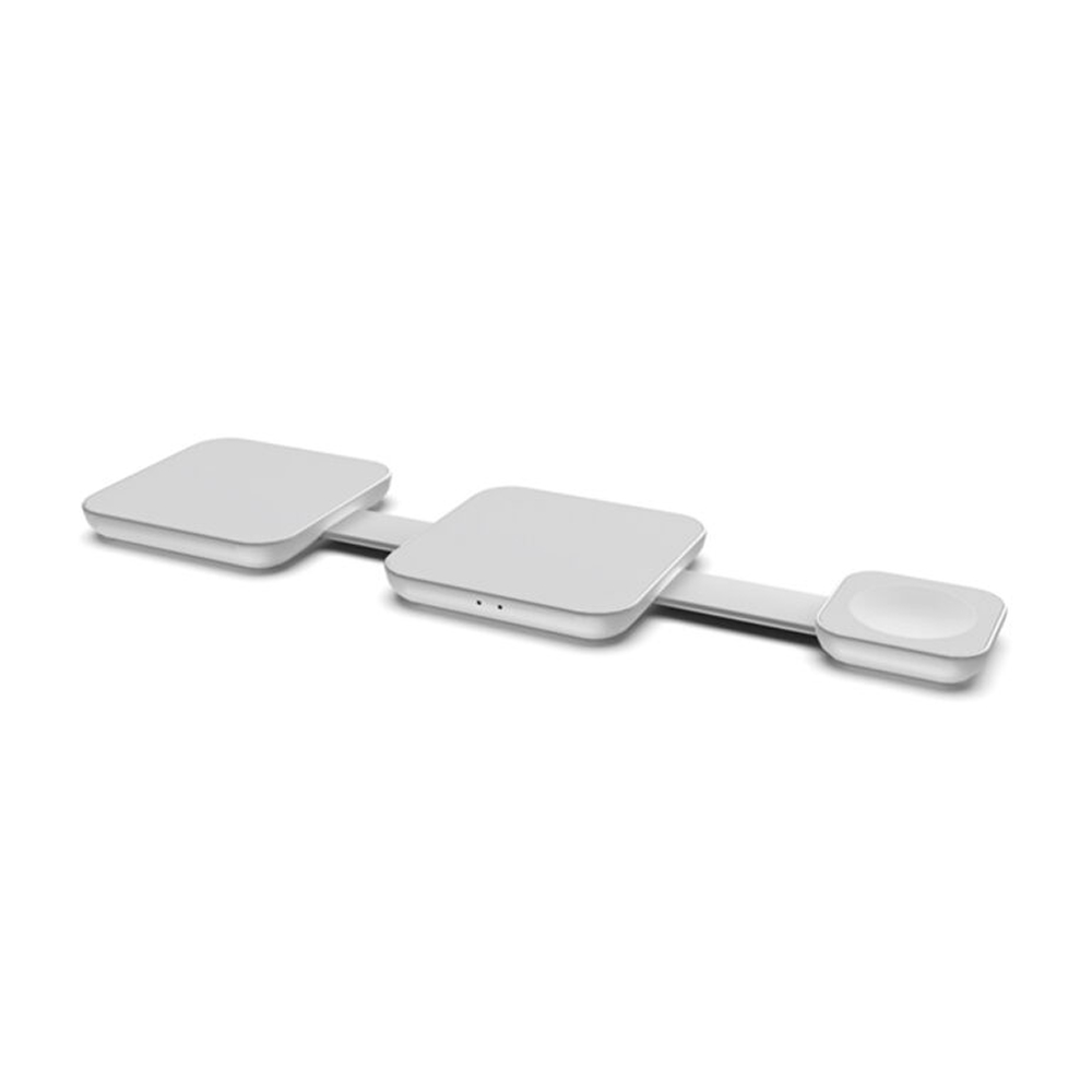 Personalized TriCharge 3-in-1 Wireless Charger - White - Image 3