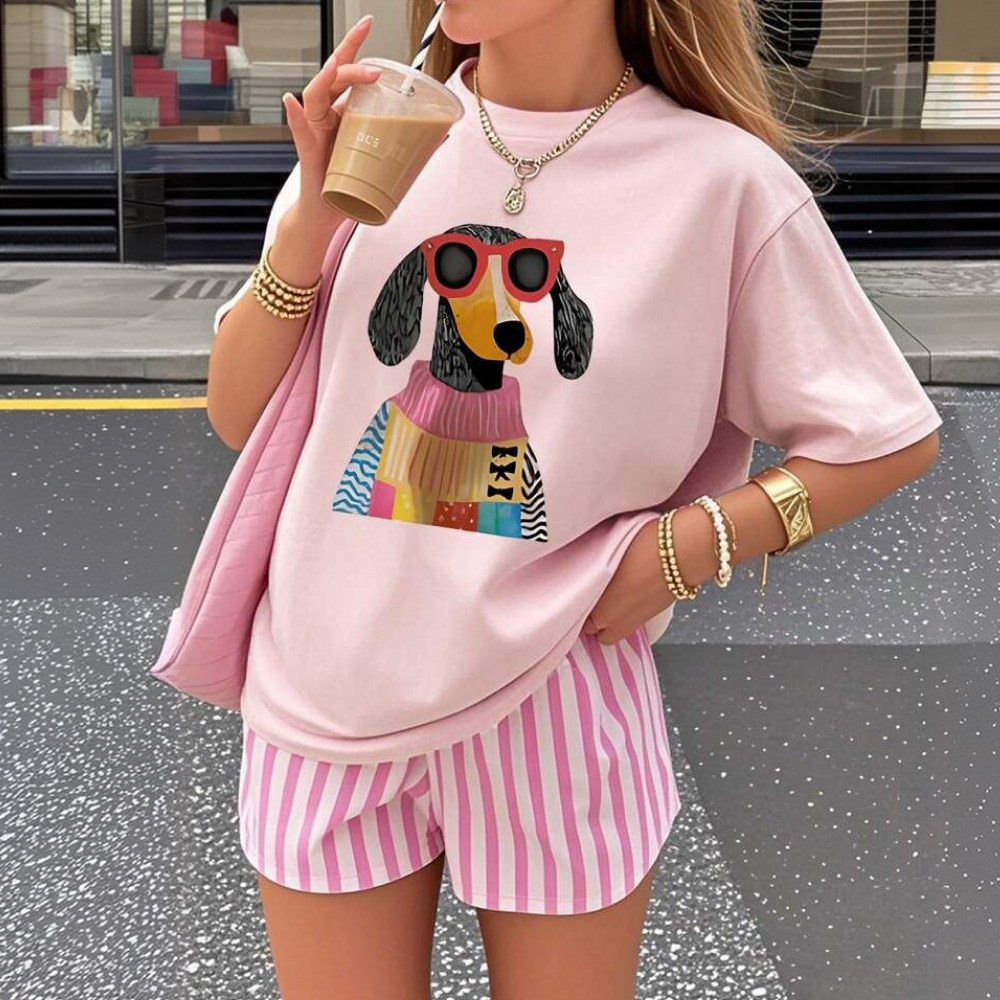 Personalized Premium Cotton Round Neck T-Shirt – Ultra Soft 100% Cotton Tee - Pink