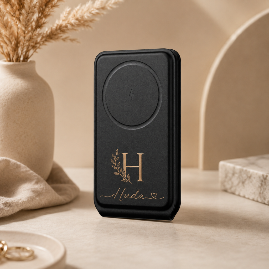 Personalized 3-in-1 MagBolt Pro Wireless Charger - Black