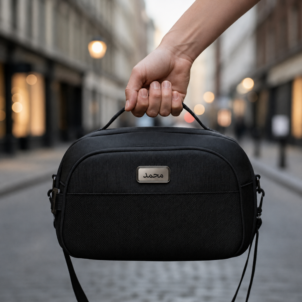 Personalized O Elite Waterproof Tech Organizer Bag -Black