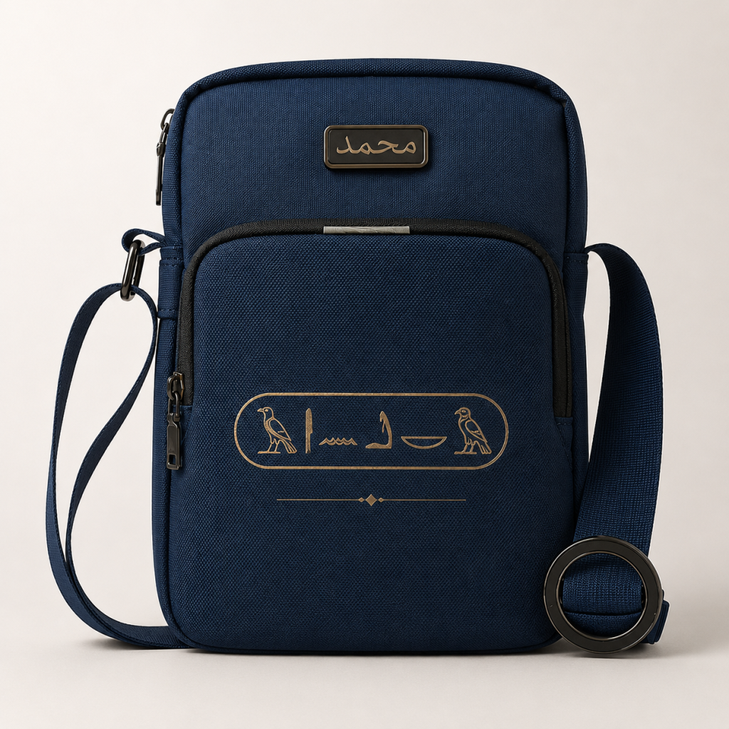 Personalized O Cross Travel Bag -Blue