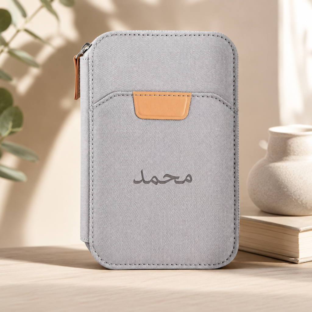 Personalized RPET Travel Wallet-Grey