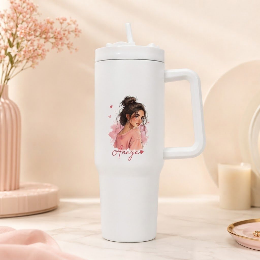 Personalized 1200ml Insulated Tumbler - White